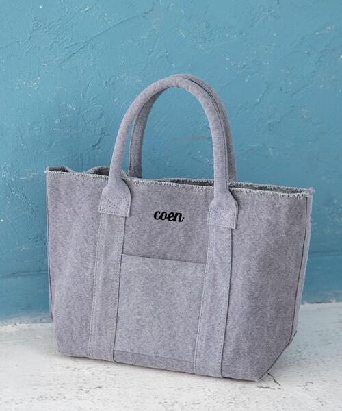 coen（コーエン）の「フリンジロゴトートバッグ（トートバッグ・レディース・ライトグレー/ライム/シャーベット・FREE）」の2枚目の写真