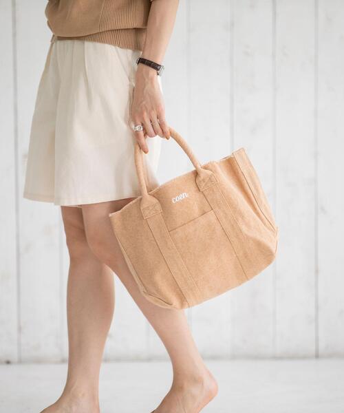 coen（コーエン）の「フリンジロゴトートバッグ（トートバッグ・レディース・ライトグレー/ライム/シャーベット・FREE）」の18枚目の写真