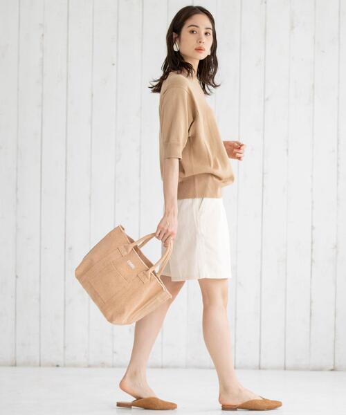 coen（コーエン）の「フリンジロゴトートバッグ（トートバッグ・レディース・ライトグレー/ライム/シャーベット・FREE）」の4枚目の写真