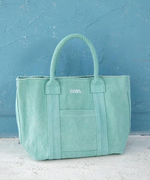 coen（コーエン）の「フリンジロゴトートバッグ（トートバッグ・レディース・ライトグレー/ライム/シャーベット・FREE）」の8枚目の写真