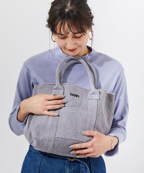 coen（コーエン）の「フリンジロゴトートバッグ（トートバッグ・レディース・ライトグレー/ライム/シャーベット・FREE）」の17枚目の写真