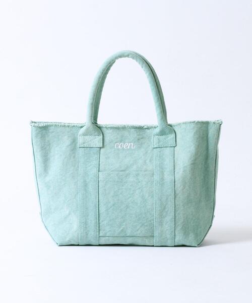 coen（コーエン）の「フリンジロゴトートバッグ（トートバッグ・レディース・ライトグレー/ライム/シャーベット・FREE）」の6枚目の写真