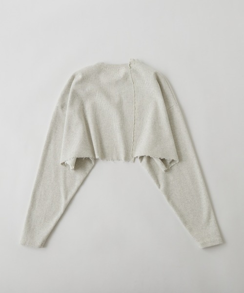 WHO'S WHO gallery（フーズフーギャラリー）の「リブデザインショートトップス（Tシャツ/カットソー・レディース・ライトグレー/ブラック/ベージュ系その他・FREE）」の16枚目の写真