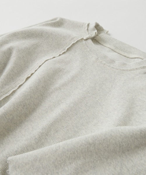 WHO'S WHO gallery（フーズフーギャラリー）の「リブデザインショートトップス（Tシャツ/カットソー・レディース・ライトグレー/ブラック/ベージュ系その他・FREE）」の15枚目の写真