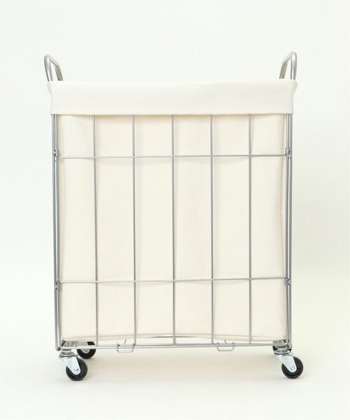 LBC（エルビーシー）の「※なくなり次第終了※【WEB限定】折りたためるランドリースクエアバスケット キャスター付き 38L（ランドリーグッズ・レディース・ダークグリーン/オフホワイト/ブラック/グレー・FREE）」の22枚目の写真