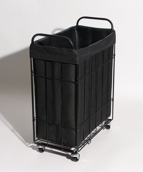 LBC（エルビーシー）の「※なくなり次第終了※【WEB限定】折りたためるランドリースクエアバスケット キャスター付き 38L（ランドリーグッズ・レディース・ダークグリーン/オフホワイト/ブラック/グレー・FREE）」の15枚目の写真