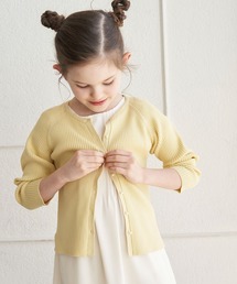 ROPE' PICNIC（ロペピクニック）の「【ROPE' PICNIC KIDS】【前後2WAY】オーガニックコットンパール釦カーディガン（カーディガン/ボレロ・キッズ）」
