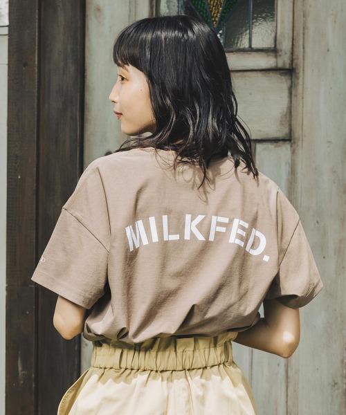 MILKFED.（ミルクフェド）の「MILKFED x OP BIG SS TEE STENCIL SWIM SUIT（水着・レディース・ホワイト/ブラック/ブラウン/ピンク/ライトグリーン・ONE SIZE）」の4枚目の写真