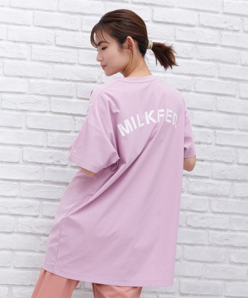 MILKFED.（ミルクフェド）の「MILKFED x OP BIG SS TEE STENCIL SWIM SUIT（水着・レディース・ホワイト/ブラック/ブラウン/ピンク/ライトグリーン・ONE SIZE）」の12枚目の写真