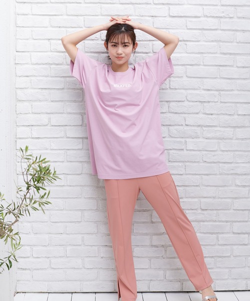 MILKFED.（ミルクフェド）の「MILKFED x OP BIG SS TEE STENCIL SWIM SUIT（水着・レディース・ホワイト/ブラック/ブラウン/ピンク/ライトグリーン・ONE SIZE）」の10枚目の写真