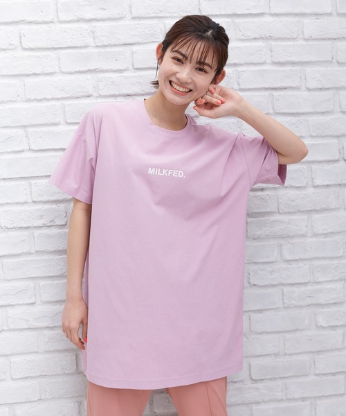 MILKFED.（ミルクフェド）の「MILKFED x OP BIG SS TEE STENCIL SWIM SUIT（水着・レディース・ホワイト/ブラック/ブラウン/ピンク/ライトグリーン・ONE SIZE）」の6枚目の写真