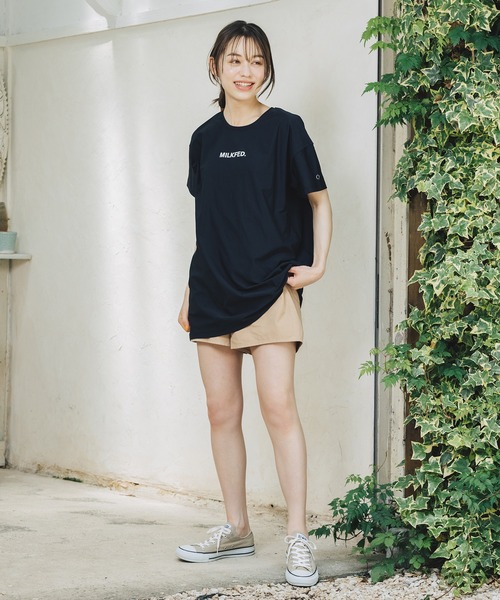 MILKFED.（ミルクフェド）の「MILKFED x OP BIG SS TEE STENCIL SWIM SUIT（水着・レディース・ホワイト/ブラック/ブラウン/ピンク/ライトグリーン・ONE SIZE）」の19枚目の写真