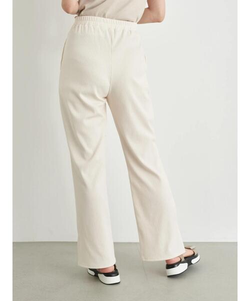 earth music&ecology（アースミュージックアンドエコロジー）の「リブストレートパンツ ＊（その他パンツ・レディース・チャコールグレー/アイボリー/ベージュ・FREE）」の13枚目の写真