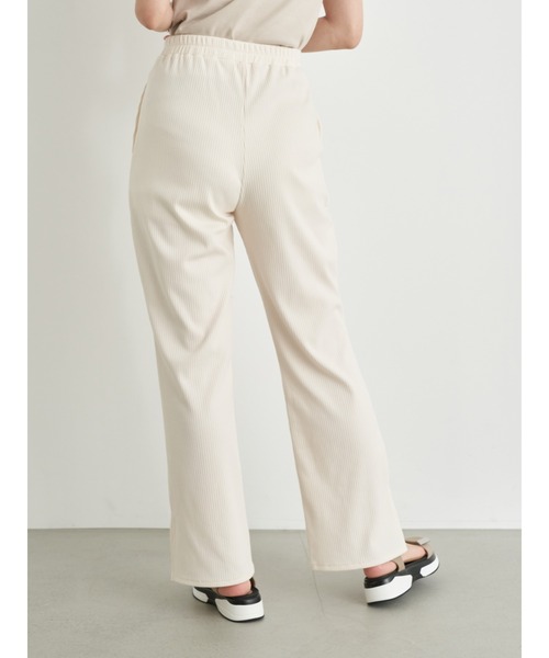 earth music&ecology（アースミュージックアンドエコロジー）の「リブストレートパンツ ＊（その他パンツ・レディース・チャコールグレー/アイボリー/ベージュ・FREE）」の15枚目の写真