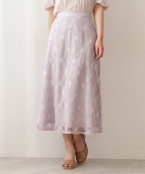 PROPORTION BODY DRESSING（プロポーションボディドレッシング）の「チェックレーススカート / 1211120407（スカート・レディース・グレー/ボルドー/ダークグレー・SMALL/MEDIUM）」の17枚目の写真