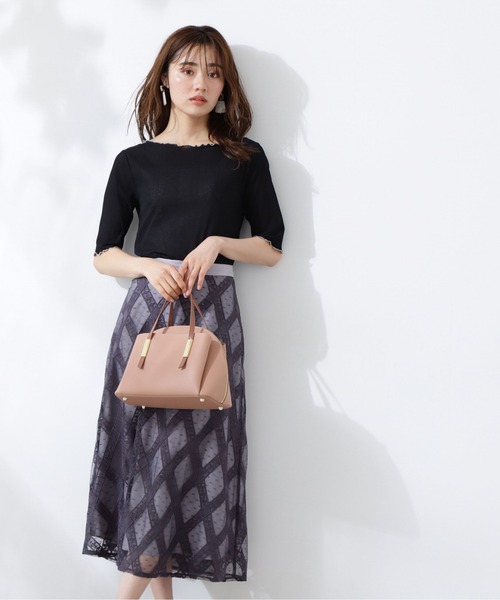 PROPORTION BODY DRESSING（プロポーションボディドレッシング）の「チェックレーススカート / 1211120407（スカート・レディース・グレー/ボルドー/ダークグレー・SMALL/MEDIUM）」の16枚目の写真