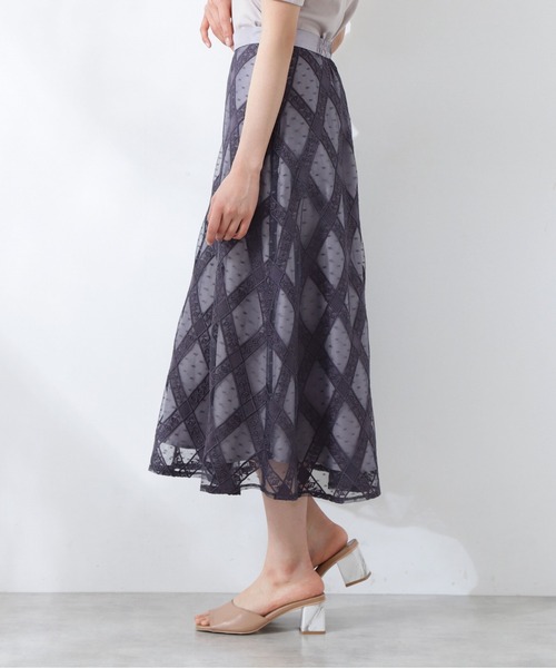 PROPORTION BODY DRESSING（プロポーションボディドレッシング）の「チェックレーススカート / 1211120407（スカート・レディース・グレー/ボルドー/ダークグレー・SMALL/MEDIUM）」の15枚目の写真