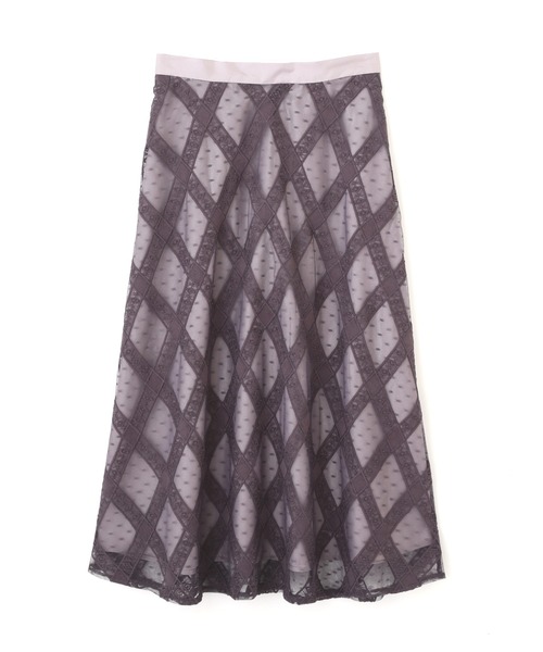 PROPORTION BODY DRESSING（プロポーションボディドレッシング）の「チェックレーススカート / 1211120407（スカート・レディース・グレー/ボルドー/ダークグレー・SMALL/MEDIUM）」の21枚目の写真