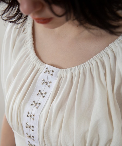 シャツ/ブラウス(半袖/袖なし) mangata Gardenia hook blouse mangata（モンガータ）の「Gardenia hook blouse（シャツ