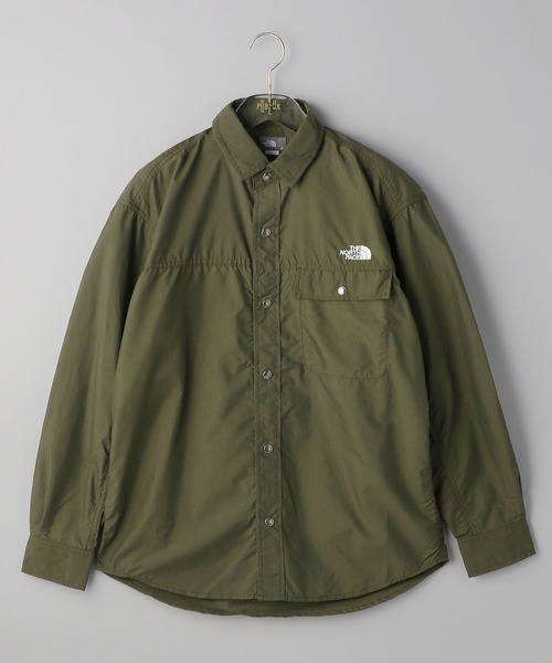 THE NORTH FACEヌプシシャツ　 NR11961 長袖 黒/オリーブ 長袖シャツ ロングスリーブヌプシシャツ L/S Nuptse Shirt