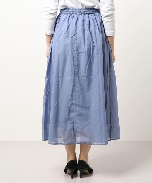 Lugnoncure（ルノンキュール）の「TCボイルギャザースカート（スカート・レディース・ブラック/グレー/ブルー・ﾌﾘ-）」の5枚目の写真