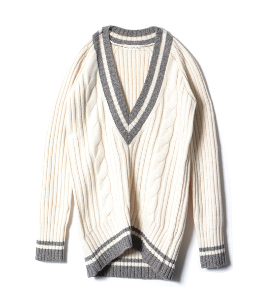 AMERICAN RAG CIE(アメリカンラグシー)の「【オンライン限定】深Vチルデンニット/209-LAN-L142W-B3806(ニット/セーター・レディース・オフホワイト/グレー/ネイビー・FREE)」の15枚目の写真