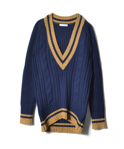 AMERICAN RAG CIE(アメリカンラグシー)の「【オンライン限定】深Vチルデンニット/209-LAN-L142W-B3806(ニット/セーター・レディース・オフホワイト/グレー/ネイビー・FREE)」の8枚目の写真