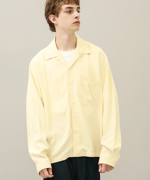 Name.(ネーム)の「【Name.】VISCOSE TWILL L/S OPEN COLLAR SH(シャツ/ブラウス・メンズ・ネイビー/アイボリー・0/1)」の1枚目の写真