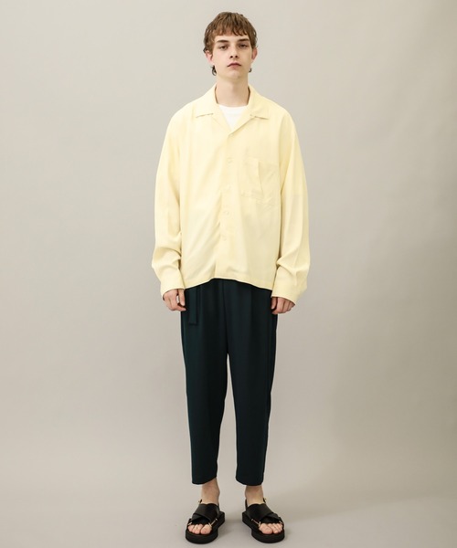 Name.(ネーム)の「【Name.】VISCOSE TWILL L/S OPEN COLLAR SH(シャツ/ブラウス・メンズ・ネイビー/アイボリー・0/1)」の11枚目の写真