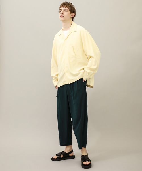 Name.(ネーム)の「【Name.】VISCOSE TWILL L/S OPEN COLLAR SH(シャツ/ブラウス・メンズ・ネイビー/アイボリー・0/1)」の21枚目の写真