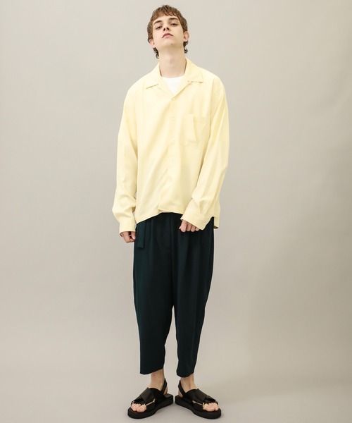 Name.(ネーム)の「【Name.】VISCOSE TWILL L/S OPEN COLLAR SH(シャツ/ブラウス・メンズ・ネイビー/アイボリー・0/1)」の16枚目の写真
