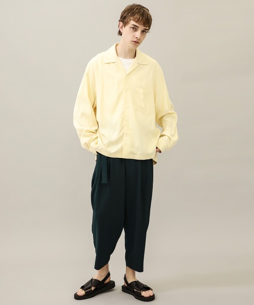 Name.(ネーム)の「【Name.】VISCOSE TWILL L/S OPEN COLLAR SH(シャツ/ブラウス・メンズ・ネイビー/アイボリー・0/1)」の15枚目の写真