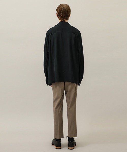 Name.(ネーム)の「【Name.】VISCOSE TWILL L/S OPEN COLLAR SH(シャツ/ブラウス・メンズ・ネイビー/アイボリー・0/1)」の6枚目の写真