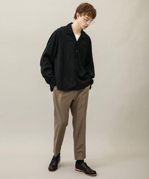 Name.(ネーム)の「【Name.】VISCOSE TWILL L/S OPEN COLLAR SH(シャツ/ブラウス・メンズ・ネイビー/アイボリー・0/1)」の20枚目の写真