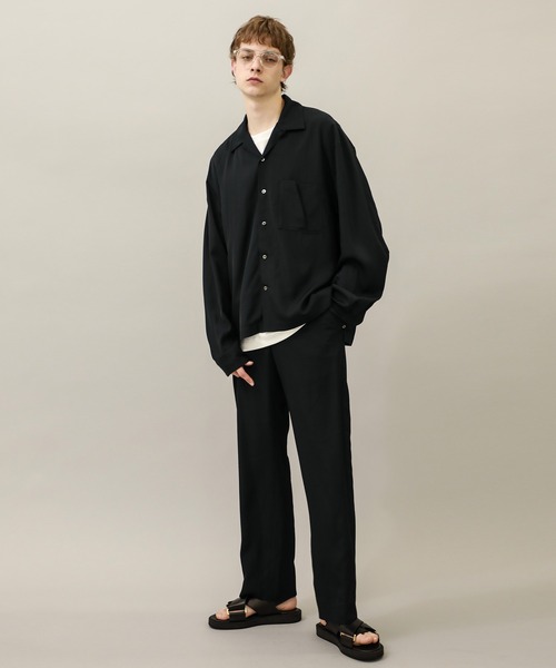 Name.(ネーム)の「【Name.】VISCOSE TWILL L/S OPEN COLLAR SH(シャツ/ブラウス・メンズ・ネイビー/アイボリー・0/1)」の12枚目の写真