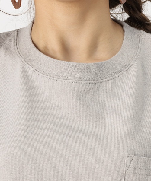 KANGOL(カンゴール)の「KANGOL カンゴール ポケット付き コクーンシルエットチュニック(Tシャツ/カットソー・レディース・ライトグレー/チャコール/ホワイト・フリー)」の15枚目の写真