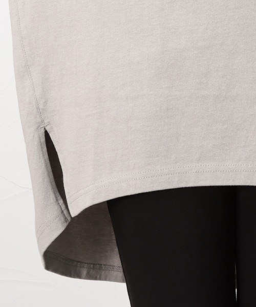 KANGOL(カンゴール)の「KANGOL カンゴール ポケット付き コクーンシルエットチュニック(Tシャツ/カットソー・レディース・ライトグレー/チャコール/ホワイト・フリー)」の13枚目の写真