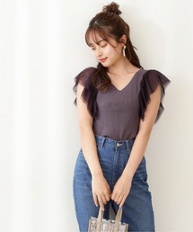 PROPORTION BODY DRESSING | 【堀田茜さん着用 美人百花6月号 掲載商品】チュールスリーブニット / 1211270500(ニット/セーター)