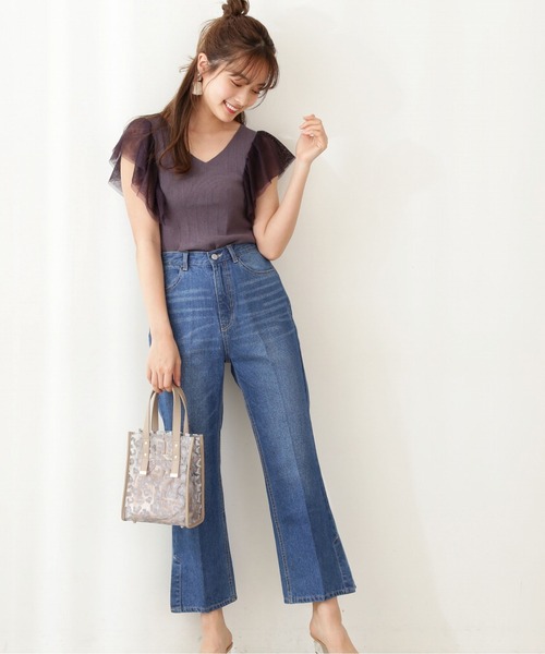 PROPORTION BODY DRESSING（プロポーションボディドレッシング）の「【堀田茜さん着用 美人百花6月号 掲載商品】チュールスリーブニット / 1211270500（ニット/セーター・レディース・グレー/ダークグレー/ワイン・FREE）」の13枚目の写真