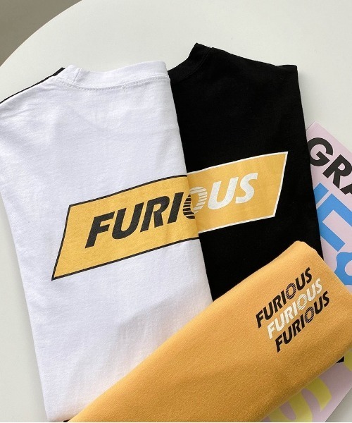 SONA（ソナ）の「SONYUNARA FURIOUSオーバーサイズTシャツ（Tシャツ/カットソー・レディース・イエロー/アイボリー/ブラック・FREE）」の6枚目の写真