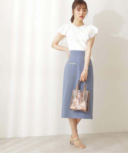 PROPORTION BODY DRESSING(プロポーションボディドレッシング)の「フレアレースリブニット / 1211170509(ニット/セーター・レディース・ブラック/ブルー/ホワイト系その他・SMALL/MEDIUM)」の4枚目の写真