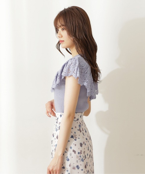 PROPORTION BODY DRESSING(プロポーションボディドレッシング)の「フレアレースリブニット / 1211170509(ニット/セーター・レディース・ブラック/ブルー/ホワイト系その他・SMALL/MEDIUM)」の8枚目の写真