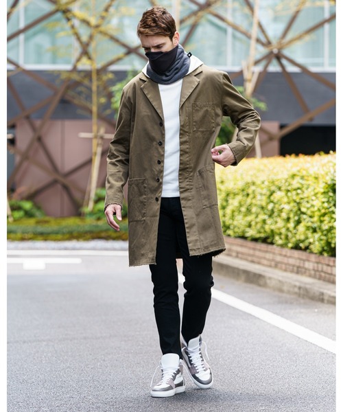 wjk（ダヴルジェイケイ）の「neck gaiter　with mask cover（ネックウォーマー/スヌード・メンズ・ブラック/トップグレー/ネイビー・FREE）」の6枚目の写真