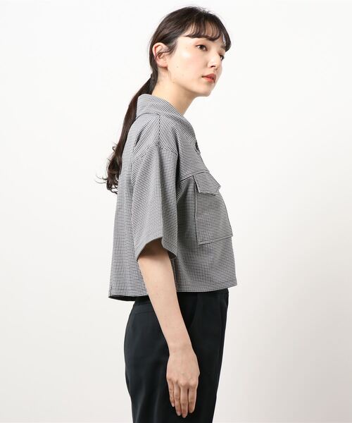 ENVYM（アンビー）の「ステッチＳＨＯＲＴ ＳＨ（シャツ/ブラウス・レディース・ホワイト/チェック・FREE）」の11枚目の写真