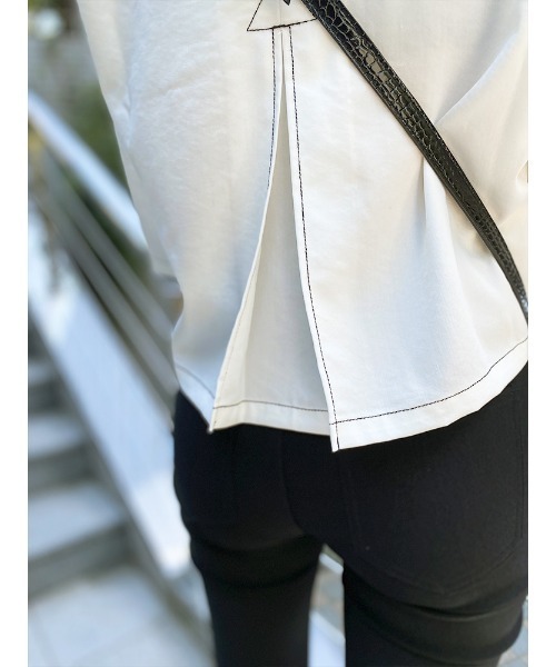 ENVYM（アンビー）の「ステッチＳＨＯＲＴ ＳＨ（シャツ/ブラウス・レディース・ホワイト/チェック・FREE）」の9枚目の写真