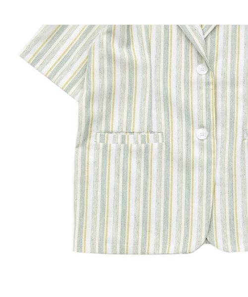 select MOCA(セレクトモカ)の「2021 SS リネンブレンドストライプシャツジャケット(その他アウター・レディース・ミント/ラベンダー・FREE)」の21枚目の写真