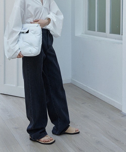 chuclla(チュクラ)の「【chuclla】Center crease black denim chwt11(その他パンツ・レディース・ブラック・S/M)」の2枚目の写真