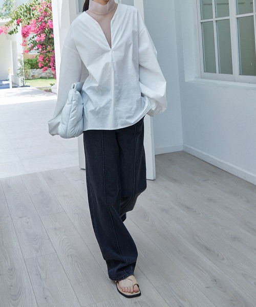 chuclla(チュクラ)の「【chuclla】Center crease black denim chwt11(その他パンツ・レディース・ブラック・S/M)」の4枚目の写真