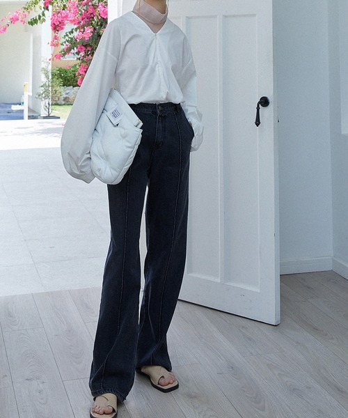 chuclla(チュクラ)の「【chuclla】Center crease black denim chwt11(その他パンツ・レディース・ブラック・S/M)」の11枚目の写真