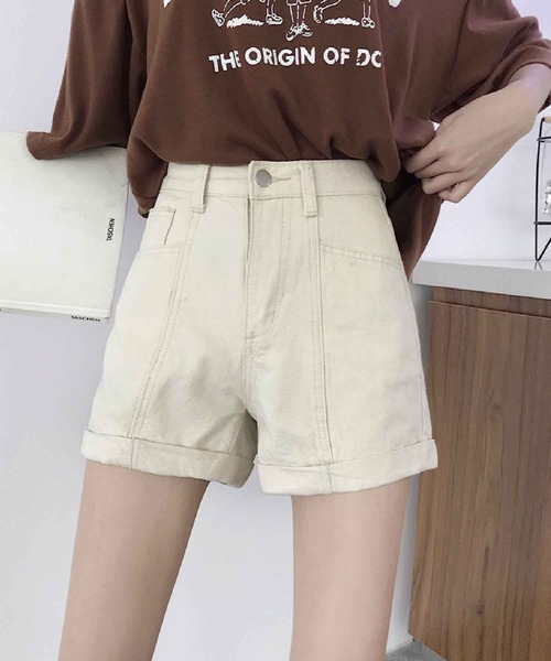 meJane(ミージェーン)の「カラーカツラギロールアップショートパンツ【ZOZOTOWN限定】(デニムパンツ・レディース・アイボリー/ブラック/スモークピンク・S/M)」の14枚目の写真